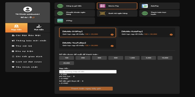 1 Nap tien I9BET nhin chung vo cung de dang Nạp tiền I9BET nhìn chung vô cùng dễ dàng